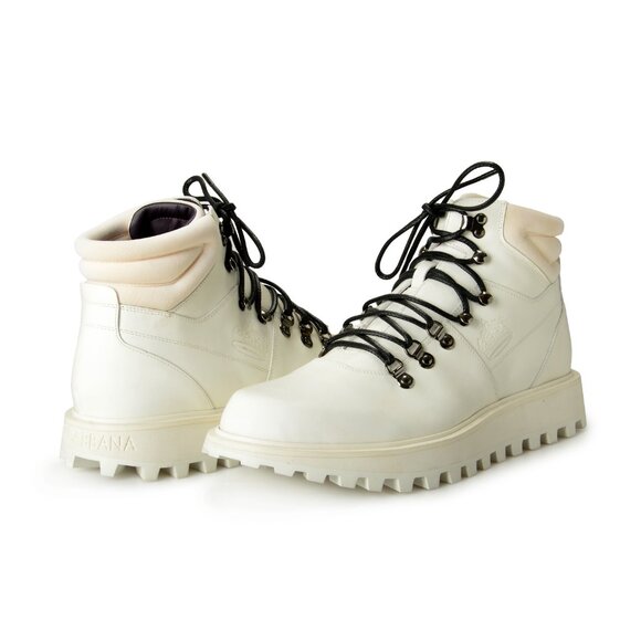 Dolce & Gabbana Men's White Leather Desert Combat Boots Shoes US 11 IT 10 EU 44 - Picture 8 of 8